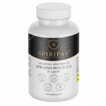 Spirulina Bio in Capsule - Barattolo da 50 g contenente 100 capsule da 500 mg [fronte] - Spiripau